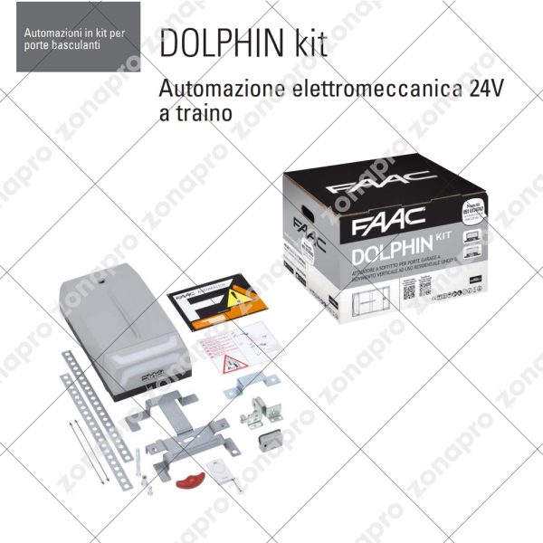 FAAC DOLPHIN KIT 10566544 Automazione Porta Garage Basculante Motore Sezionale