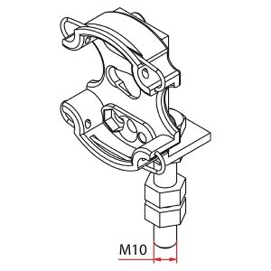 Supporto Tm2 Sup45 - Clip Sup.Adj.H_1Pc FAAC A4506_0570S