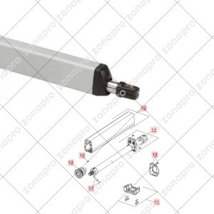 Gruppo Tubo Stelo Inox Anteriore 300MM Per Motore 415 Ricambio FAAC 63003343
