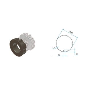 Adattatore Per Tubo Tondo 85mm OGIVA Tm2 Ad45 Round Gr.85 1Pc FAAC A4505_0513