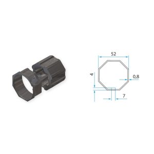 Adattatore Per Tubo Ottagonale 52mm Tm2 Ad45 Octo 52 1Pc FAAC A4505_0511S