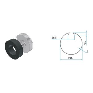 Adattatore Per Tubo 89mm Tm2 Ad45 - Deprat 89 1Pc FAAC A4505_0516