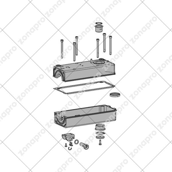 Gruppo Corpi Gusci Alluminio Motore 390 Trigon Ricambio FAAC GENIUS 428283