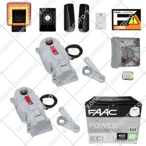 FAAC POWER KIT 106747445 770n 24v Automazione Cancello Ante Battenti Interrato