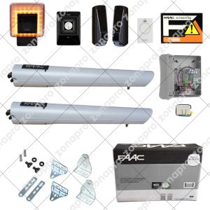 FAAC HANDY KIT 24V 105998 S418 Automazione Cancello Battenti Battente 2,3mt Per Anta
