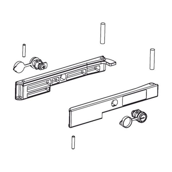 Set Leve Sblocco Con Serratura e Perni Ricambio Originale GENIUS 00058P2029