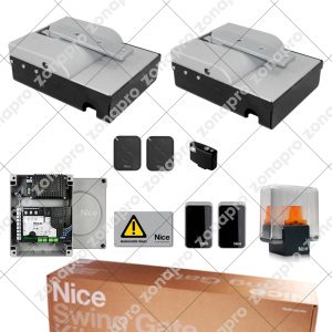 Kit S-FAB SFAB 2024 BD Per Cancelli a Battente Ante 2,3mt 24v NICE SFAB2024BDKCE