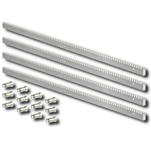 Cremagliera Ferro Zincato Cancello 30X12 Attacco a Saldare FAAC 490122 Conf. 4MT