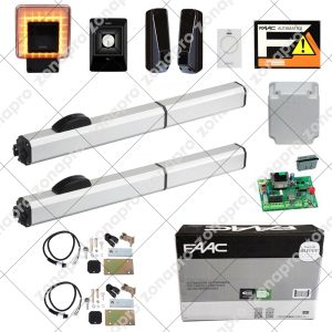 FAAC KIT 400 CBAC L SBS L Automazione Cancello a Battente Idraulico 7MT Per Anta