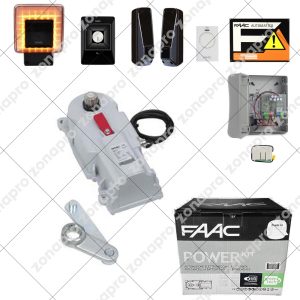 FAAC 770N 24V 10675301 KIT Automazione Cancello Ante Battenti Motore Interrato