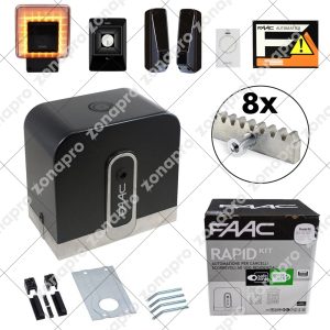 FAAC C720 RAPID KIT 400kg Cremagliera Zincata Automazione Cancello Scorrevole