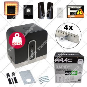 FAAC C721 RAPID KIT 800kg Cremagliera Zincata Automazione Cancello Scorrevole