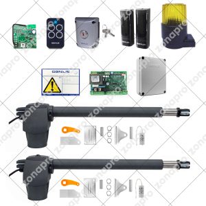 Kit GENIUS FAAC G-BAT GBAT 300 400 1-2 ANTE 230V Automazione Cancello Battente