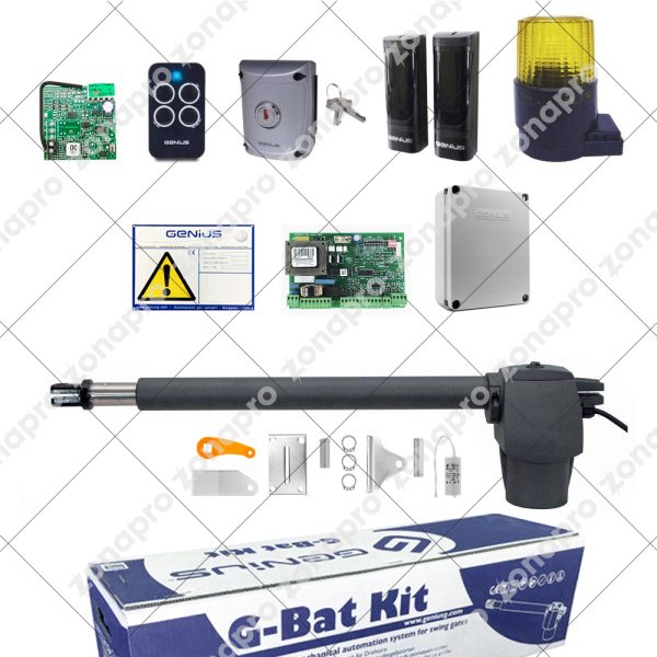 Kit GENIUS FAAC G-BAT GBAT 400 230V Automazione Cancello a Battente Mono Singola Anta