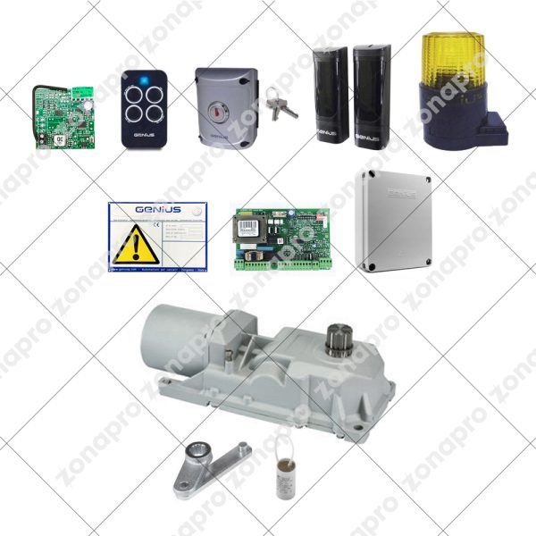 Kit GENIUS FAAC ROLLER 230v Automazione Cancello a Battente 1 - 2 Ante Interrato