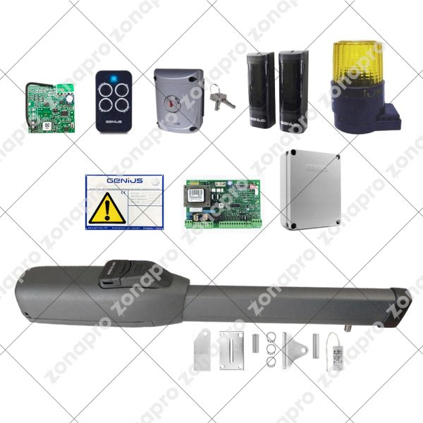 Kit GENIUS FAAC Automazione Cancello Anta Battente SIROCCO 220V 230V Max 2,5 mt