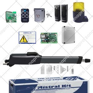 Kit GENIUS FAAC MISTRAL Reversibile 300 400 230V Automazione Cancello a Battente