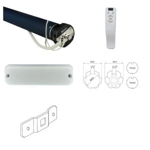 Kit Motore Centrale Sensore Vento Telecomando Tenda Tende Da Sole ALMOT SUN130