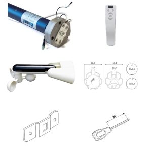 Kit Motore Centrale Sensore Vento Telecomando Tenda Tende Sole ALMOT SUN250MDS