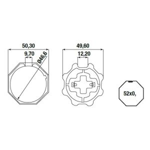 Adattatore Ottagonale Ø 50 Mm Per Tapparella ALMOT Y222
