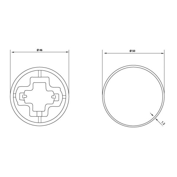 Adattatore Per Tubo Tondo Ø 50 Mm Per Tapparella ALMOT Y227