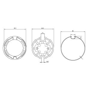Adattatore Ogiva Ø 85 Mm Per Tenda ALMOT Y229