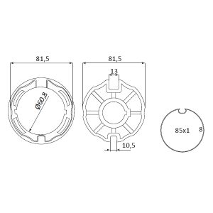 Adattatore Ogiva Ø 85 Mm Per Tenda Da Sole ALMOT Y237