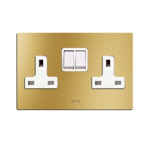 2 Presa 13A Interrutt. 2P Oro 4M AVE BS20972PORO