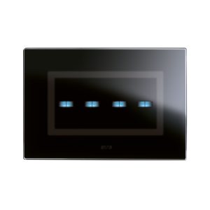 4 Inter.Touc.Vetro Nero 230V 6A 4M AVE BS2TC014NAL