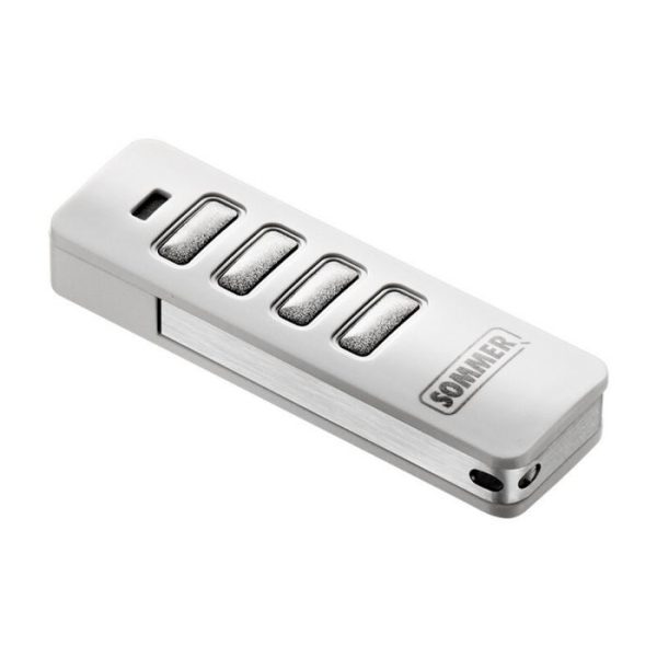 Radiocomando Telecomando 4 Canali 868 Mhz SOMMER PEARL BIANCO ARGENTO Y4018V020