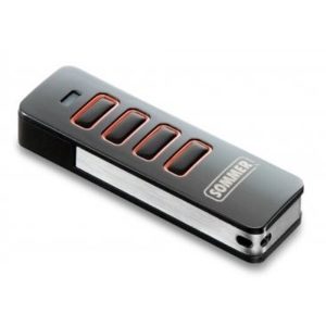 Radiocomando Telecomando 4 Canali 868 Mhz SOMMER PEARL VIBE NERO ROSSO Y4019V000