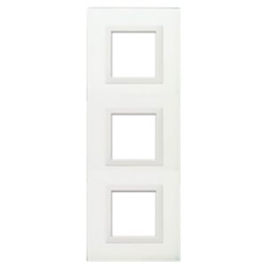 Placca Vera44 Vetro Bianca 2+2+2M AVE 44PV26BL
