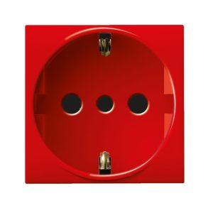 Presa Schuko 2P+T 16A Rossa S44 2M AVE 442090TSR
