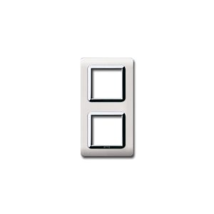 Placca Tecn.44 Bianco Co.Cromo 2+2M AVE 44P34BLC