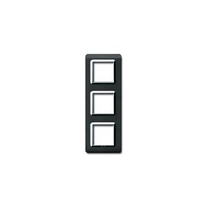 Placca Tecn.44 Nero Co.Crom. 2+2+2M AVE 44P36NAL