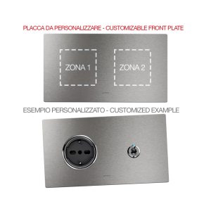 Placca Mult.Pers.Allu.Naturale 2+2M AVE 44PA24ALS-XX