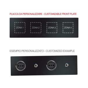 Placca Mult.Pers.Allu.Antr.2+2+2+2M AVE 44PA28ANS-XX