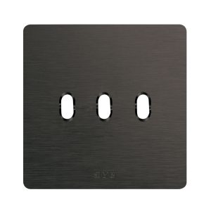 Placca 98X98 Allum.Antrac.3Com.Lev. AVE 44PANK3ANS