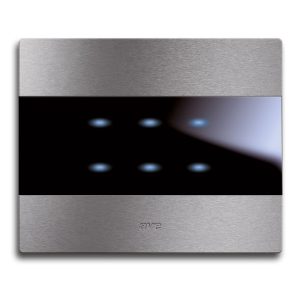 Placca Avetouch Alluminio Nat. 6Com AVE 44PATC16ALS