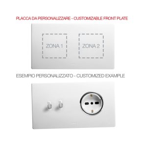 Placca Mult.Pers.Corian Bianco 2+2M AVE 44PCT24B-XX