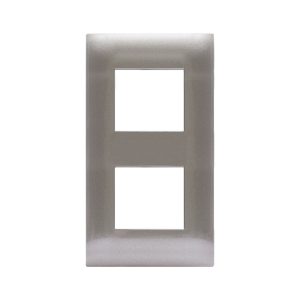 Placca Young Tec.Grigio Met.(2+2)4M AVE 44PJ34GM