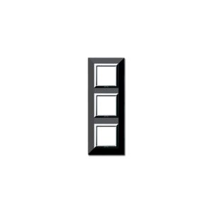 Placca Zama44 Nero Assoluto 2+2+2M AVE 44PK26NAL