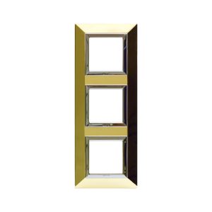Placca Zama44 Ottone Lucido 2+2+2M AVE 44PK26OT