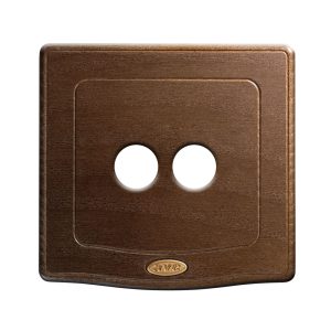 Placca 98X98 Legno Noce 2Com.Lev. AVE 44PLEQ22NOC