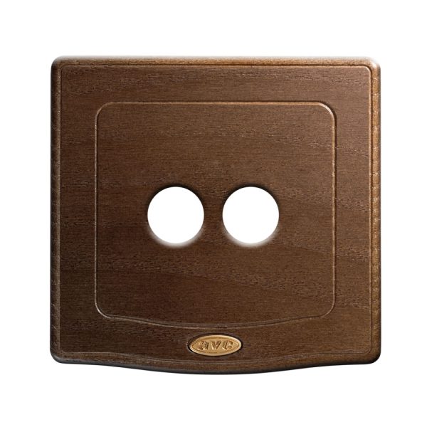 Placca 98X98 Legno Noce 2Com.Lev. AVE 44PLEQ22NOC