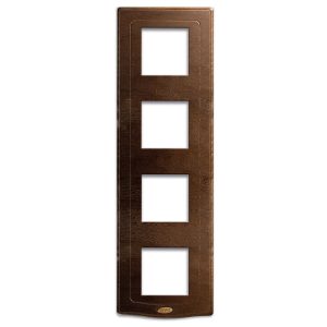 Placca Eng.Style Legno Noc.2+2+2+2M AVE 44PLT28NOC