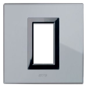 Placca Vera44 Vetro Grigio Argen 1M AVE 44PV21GO