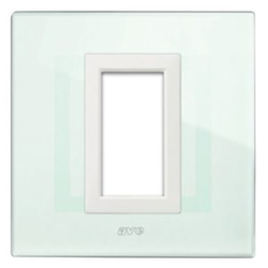 Placca Vera44 Vetro Verde Acqua 1M AVE 44PV21VO