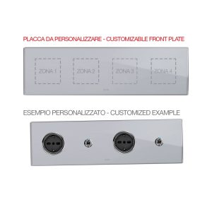 Placca Mult.Per.Vetro Grig.2+2+2+2M AVE 44PV28GO-XX