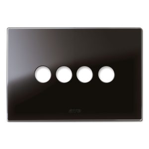 Placca New Style Vetro Nero As.4Com AVE 44PVN04NAL
